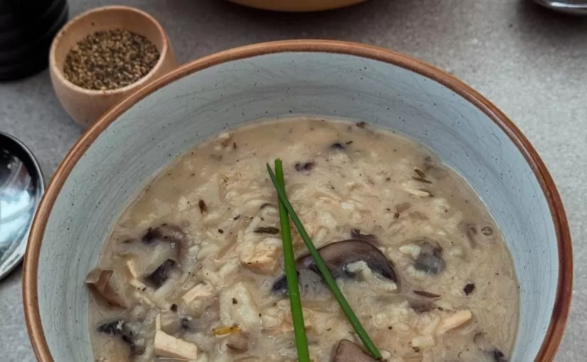 Turkey & Chestnut Mushroom Soup – Turkey leftovers