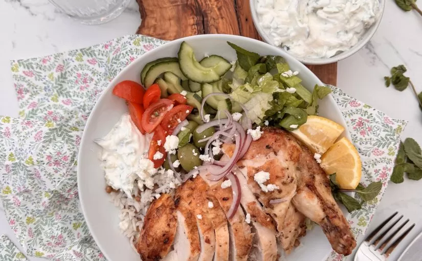 Greek Chicken Bowls with Tzatziki