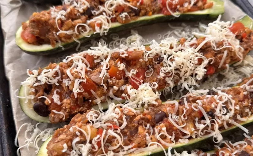 Turkey Stuffed Zucchini Boats