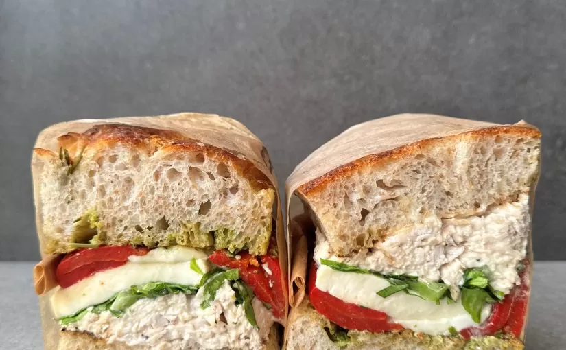 Focaccia Shredded Chicken & Lemon Mayonnaise Deli Style Sandwich