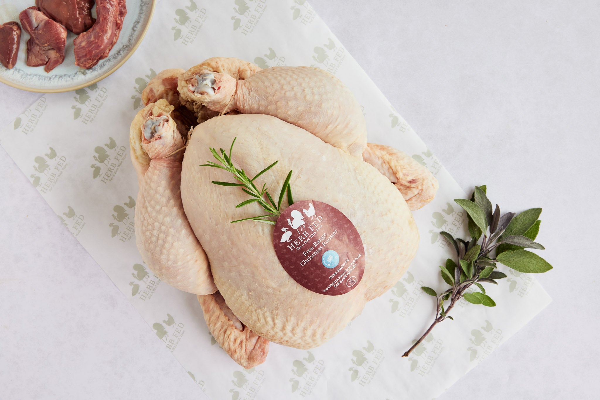 A Christmas Rooster uncooked | Herb Fed Poultry