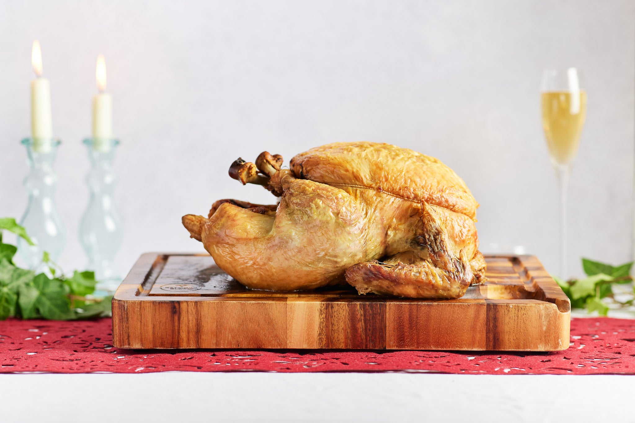 A cooked Christmas Rooster  | Herb Fed Poultry