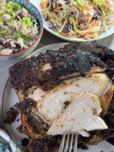 jerk chicken ready to serve