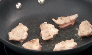 chicken oysters in the pan